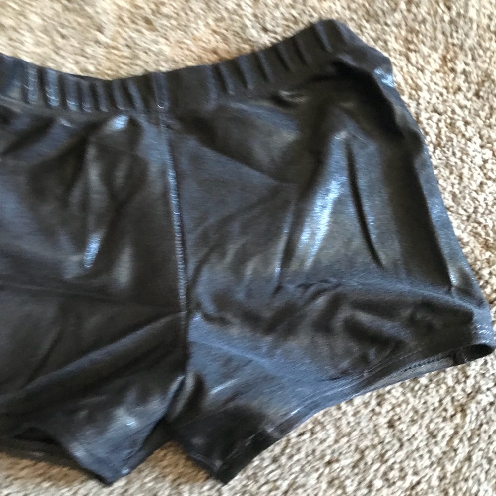 Youth large glitter black dance shorts